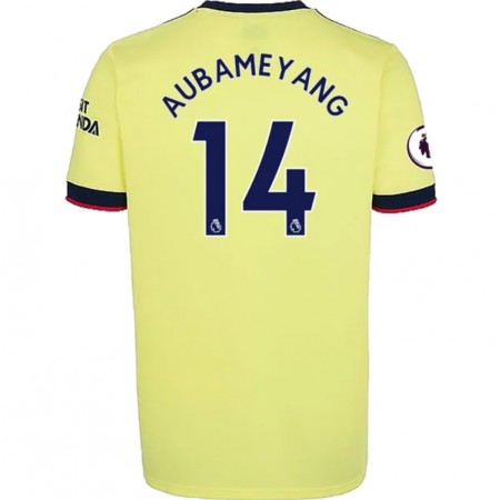 Arsenal Pierre-Emerick Aubameyang 14 Borte Fotballdrakt 2021-2022 Kortermet